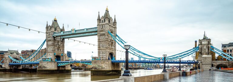 Panoramic view of Tower Bridge